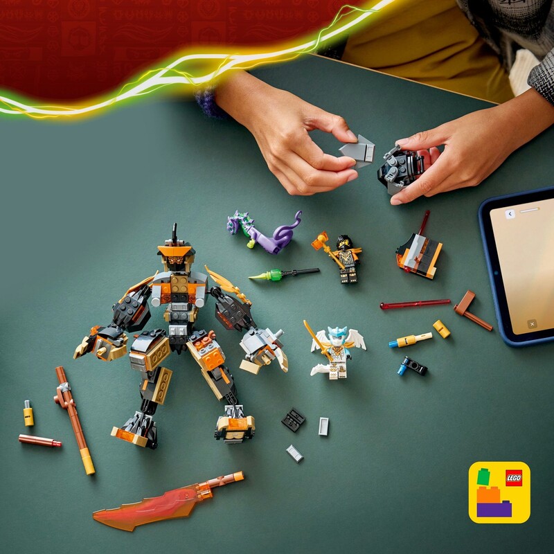 Конструктор LEGO Ninjago Робот Коула для миссии и Дракон Зейн (71854)