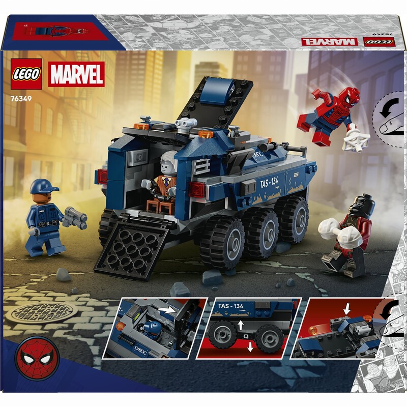 Конструктор LEGO Super Heroes Преследование Человеком-Пауком машины для перевозки преступников (76349)