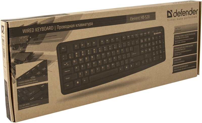 Клавиатура Defender Element HB-520 Grey (45521) PS/2
