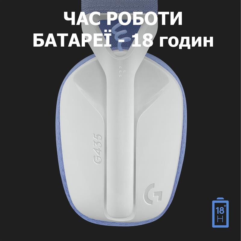 Bluetooth-гарнітура Logitech G435 Wireless White (981-001074)