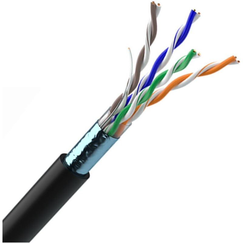 Кабель для внешней прокладки OK-Net КППЭ-ВП (100) FTP, CAT5е, 4х2х0.51, бухта 100м (49330)