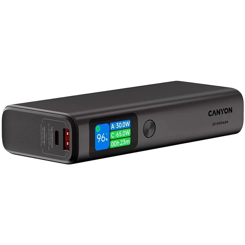 Універсальна мобільна батарея Canyon OnPower 230 20000mAh Dark Grey (CNS-CPB230DG)