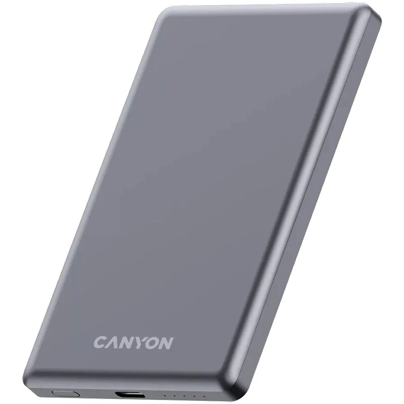 Універсальна мобільна батарея Canyon OnPower 505 Slim Magsafe 5000mAh Dark Grey (CNS-CPB505DG)