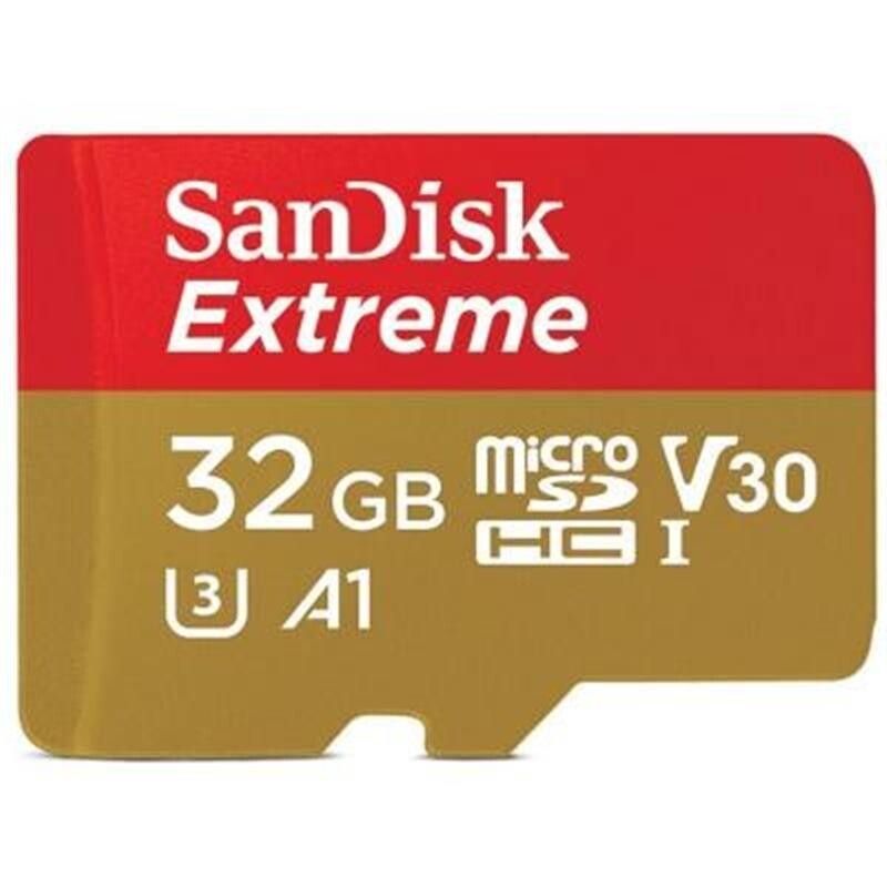 Карта памяти MicroSDHC 32GB UHS-I/U3 Class 10 SanDisk Extreme A1 R100/W60MB/s (SDSQXAF-032G-GN6MN)