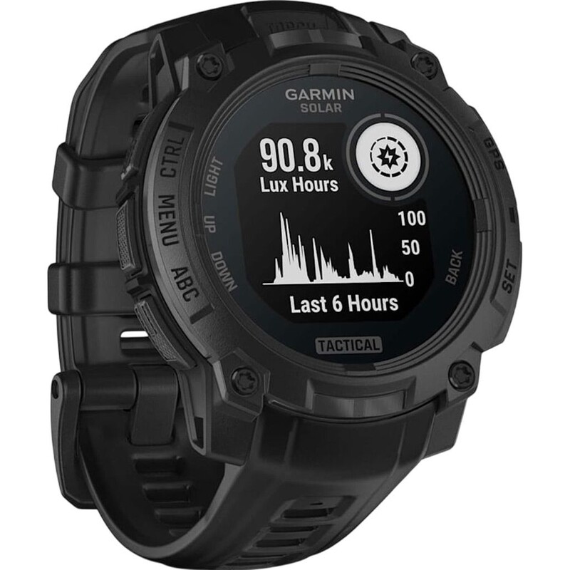 Смарт-годинник Garmin Instinct 3 45mm Tactical Solar Black with Black Silicone Band (010-02934-50)