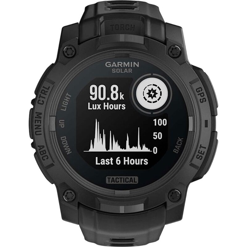 Смарт-годинник Garmin Instinct 3 45mm Tactical Solar Black with Black Silicone Band (010-02934-50)