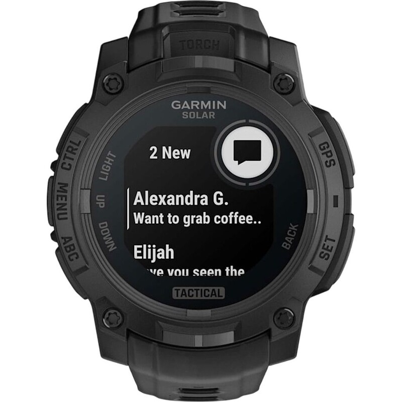 Смарт-годинник Garmin Instinct 3 45mm Tactical Solar Black with Black Silicone Band (010-02934-50)