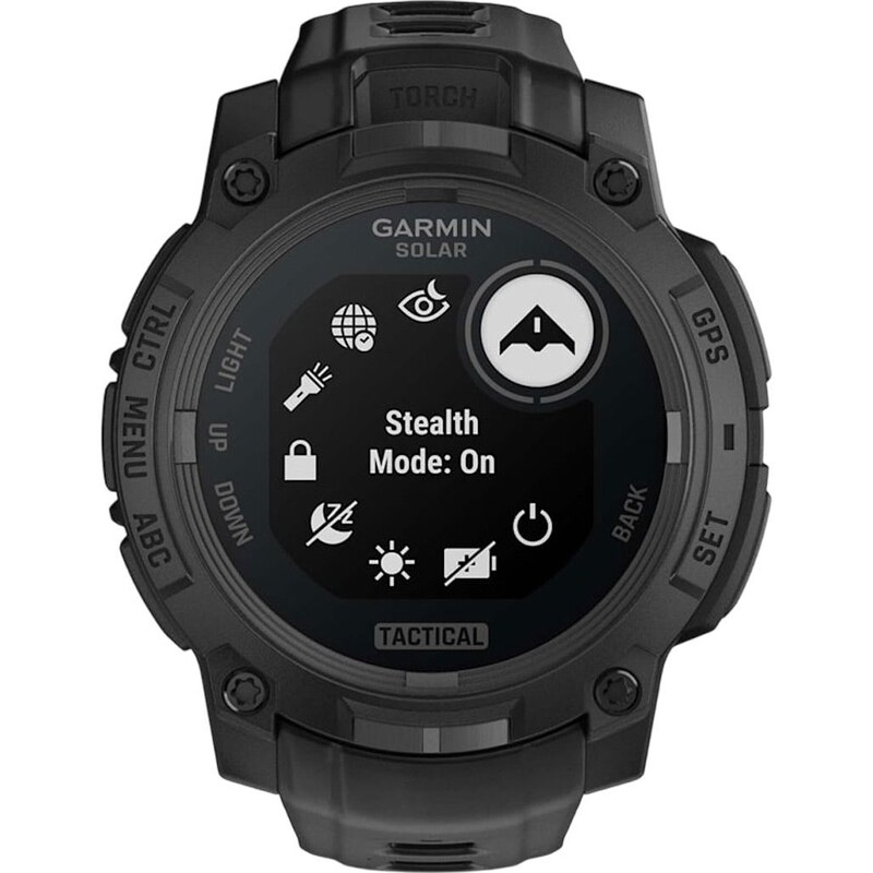 Смарт-годинник Garmin Instinct 3 45mm Tactical Solar Black with Black Silicone Band (010-02934-50)