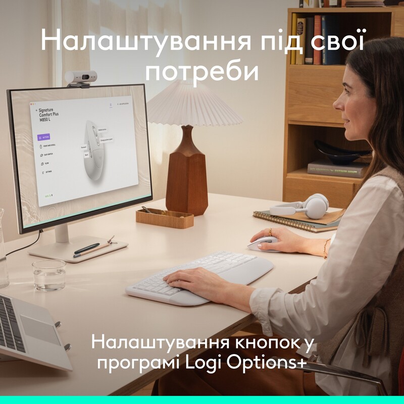 Миша бездротова Logitech Signature Comfort Plus M850 L White (910-007716)