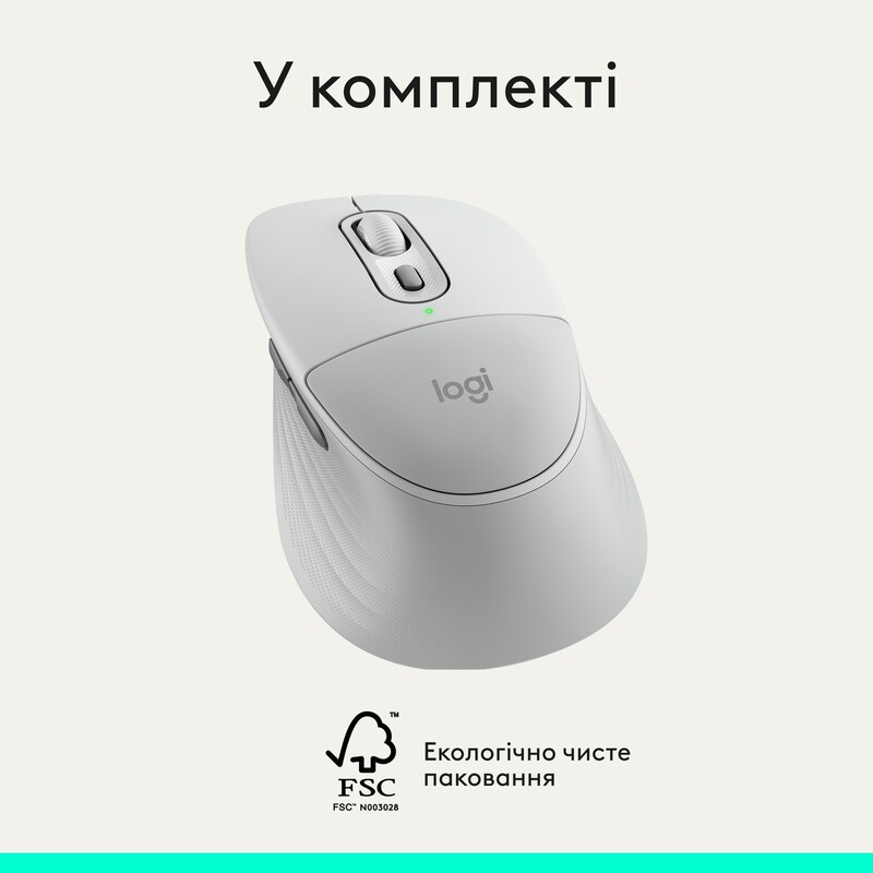 Миша бездротова Logitech Signature Comfort Plus M850 L White (910-007716)