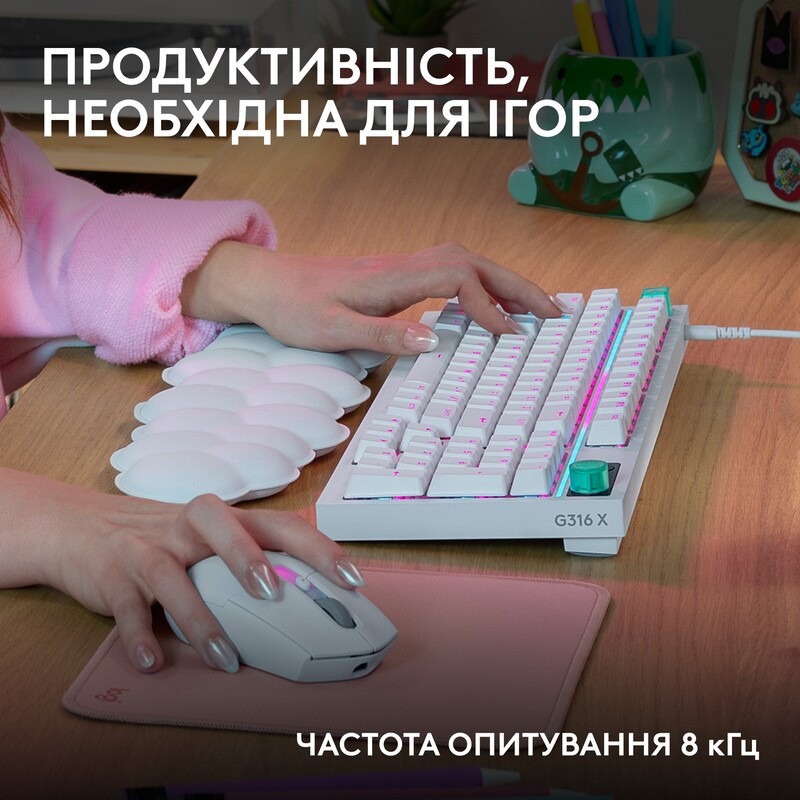 Клавiатура Logitech G316 X 98 White (920-014231)
