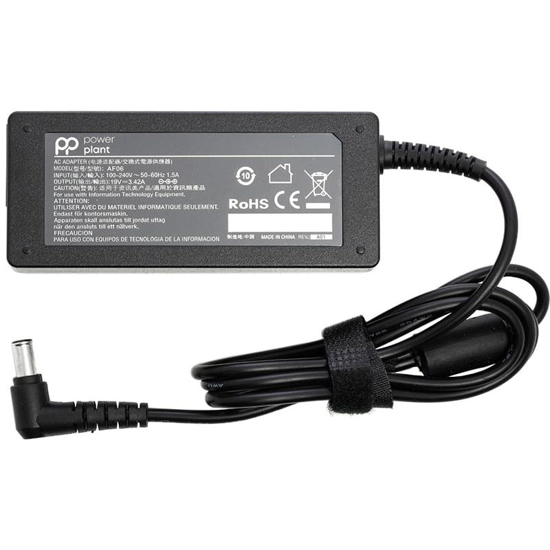 Блок живлення PowerPlant для ноутбука LG 220V, 19V 65W 3.42A, 6.5х4.4мм (LG65F6544)