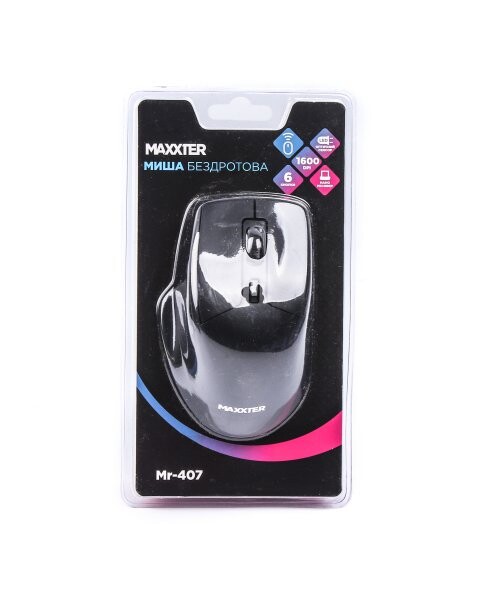 Мышь беспроводная Maxxter Mr-407 Black