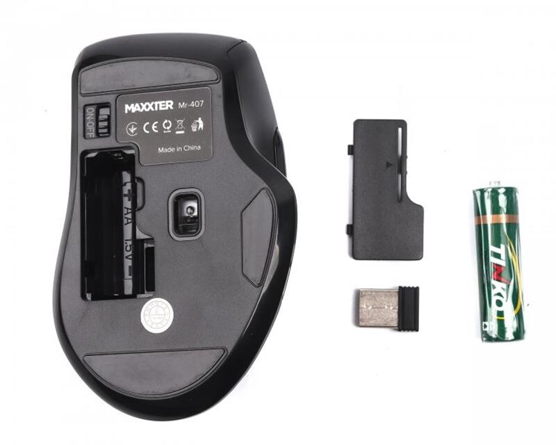 Мышь беспроводная Maxxter Mr-407 Black