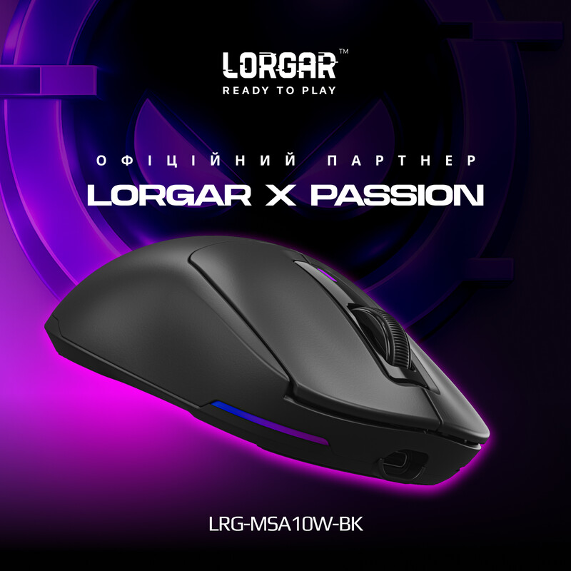 Миша Lorgar Advanced MSA10W Wireless Black (LRG-MSA10W-BK)