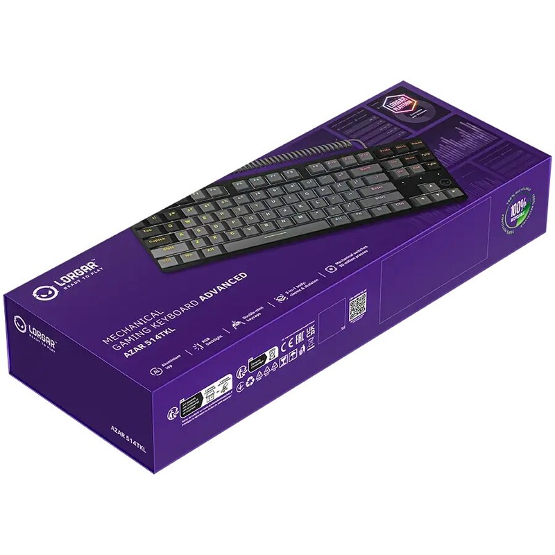 Клавиатура Lorgar Advanced Azar 514TKL Wired Black (LRG-GK514TKL-BK-UA)
