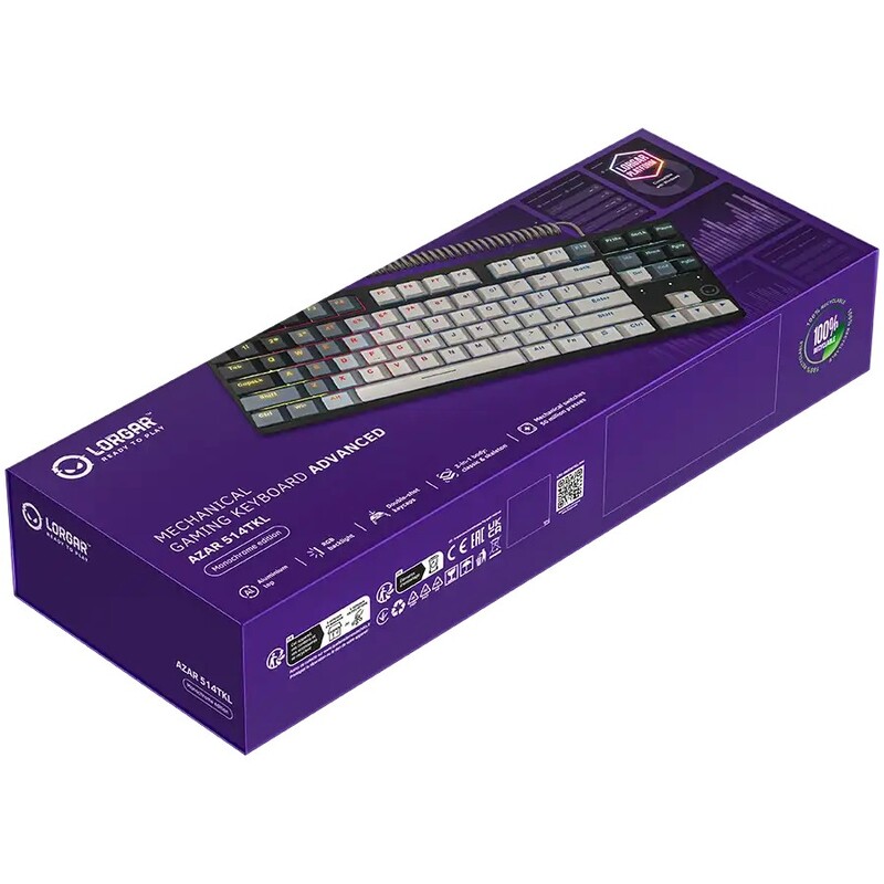 Клавиатура Lorgar Advanced Azar 514TKL Wired White (LRG-GK514TKL-WH-UA)