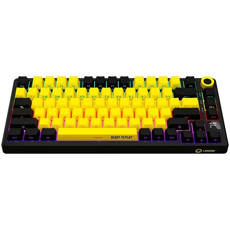 Клавиатура Lorgar Pro KBP7075W Wireless Yellow (LRG-KBP7075W-YL-US)