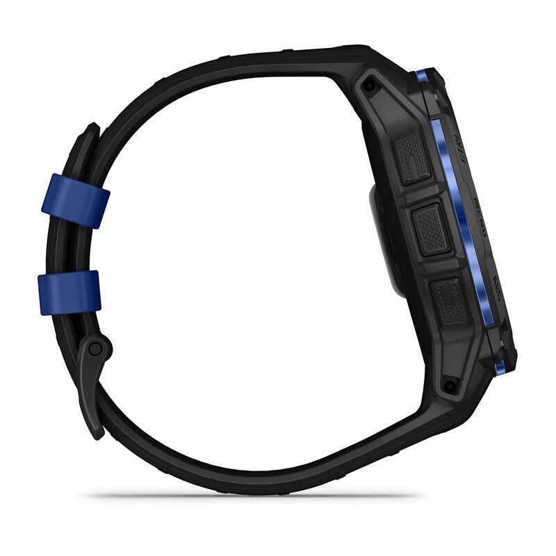 Смарт-часы Garmin Instinct 3 50mm AMOLED Black with Bolt Blue Accents (010-03020-03)