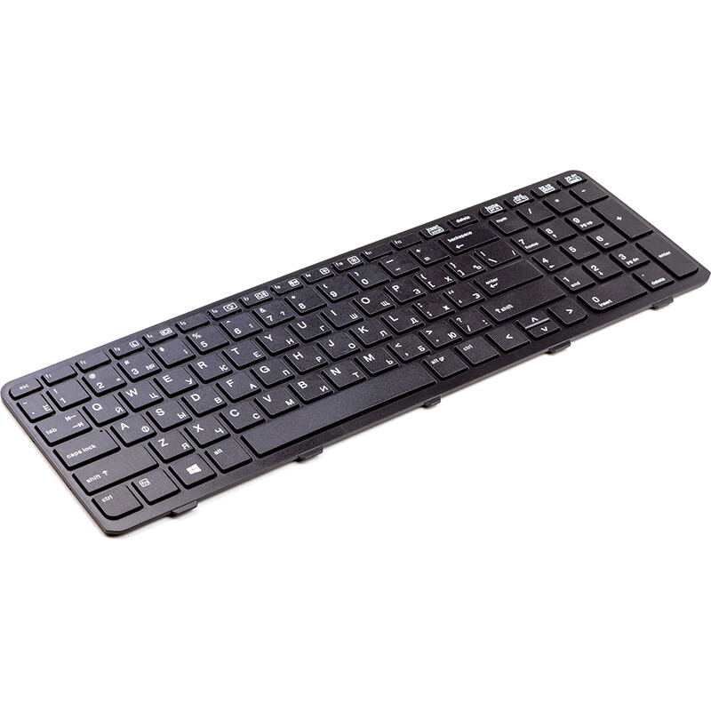 Клавіатура PowerPlant для ноутбука HP Probook 450, 450 G1, 455 чорний, чорний фрейм (KB310743)