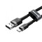 Фото - Кабель Baseus Cafule USB-Lightning, 1м Black-Grey (CALKLF-BG1) | click.ua
