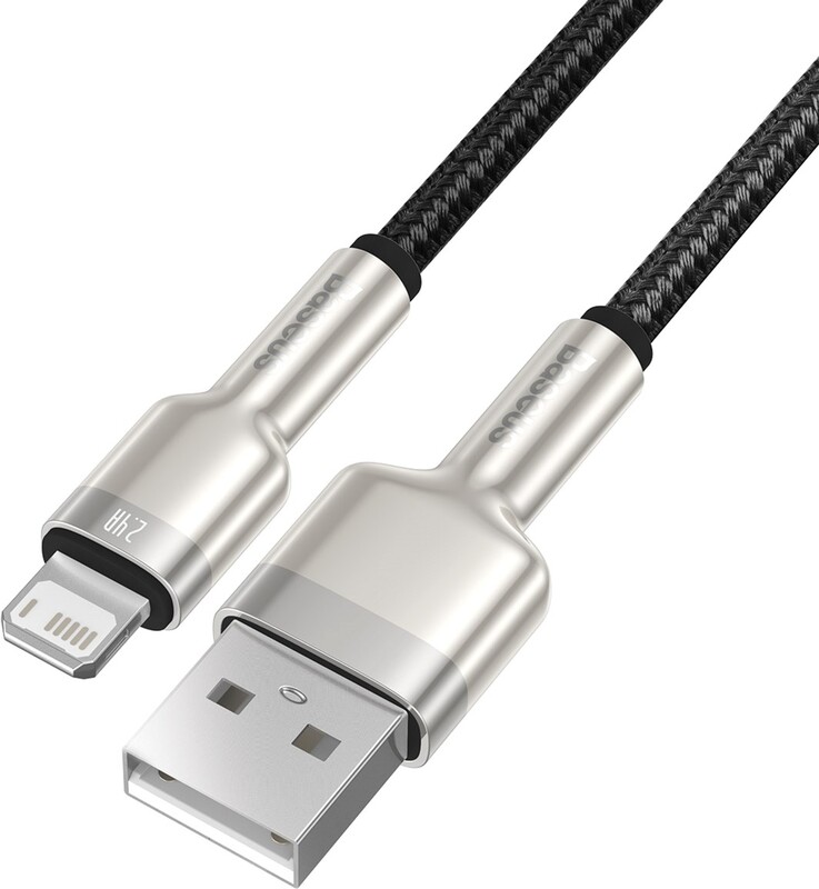 Кабель Baseus Cafule Metal USB-Lightning, 2м Black (CALJK-B01)