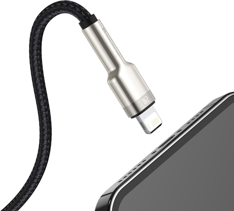 Кабель Baseus Cafule Metal USB-Lightning, 2м Black (CALJK-B01)