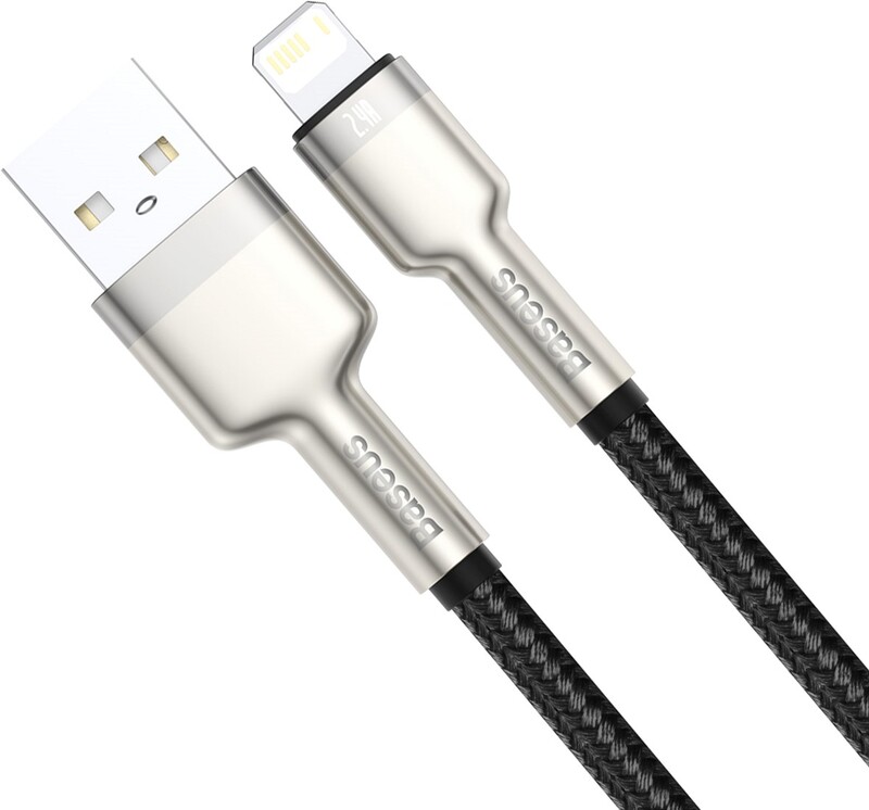 Кабель Baseus Cafule Metal USB-Lightning, 2м Black (CALJK-B01)