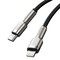 Фото - Кабель Baseus Cafule Metal USB-C-Lightning, 1м Black (CATLJK-A01) | click.ua