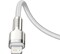 Фото - Кабель Baseus Cafule Metal USB-C-Lightning, 1м White (CATLJK-A02) | click.ua