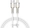 Фото - Кабель Baseus Cafule Metal USB-C-Lightning, 1м White (CATLJK-A02) | click.ua
