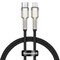 Фото - Кабель Baseus Cafule Metal USB-C-Lightning, 2м Black (CATLJK-B01) | click.ua