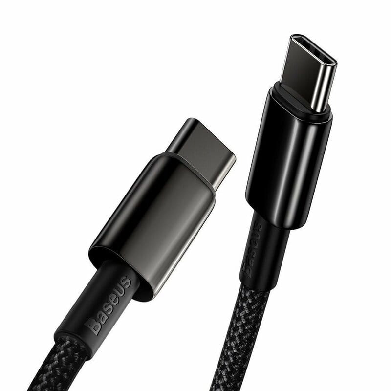 Кабель Baseus Tungsten Gold USB-C-USB-C, 2м Black (CATWJ-A01)