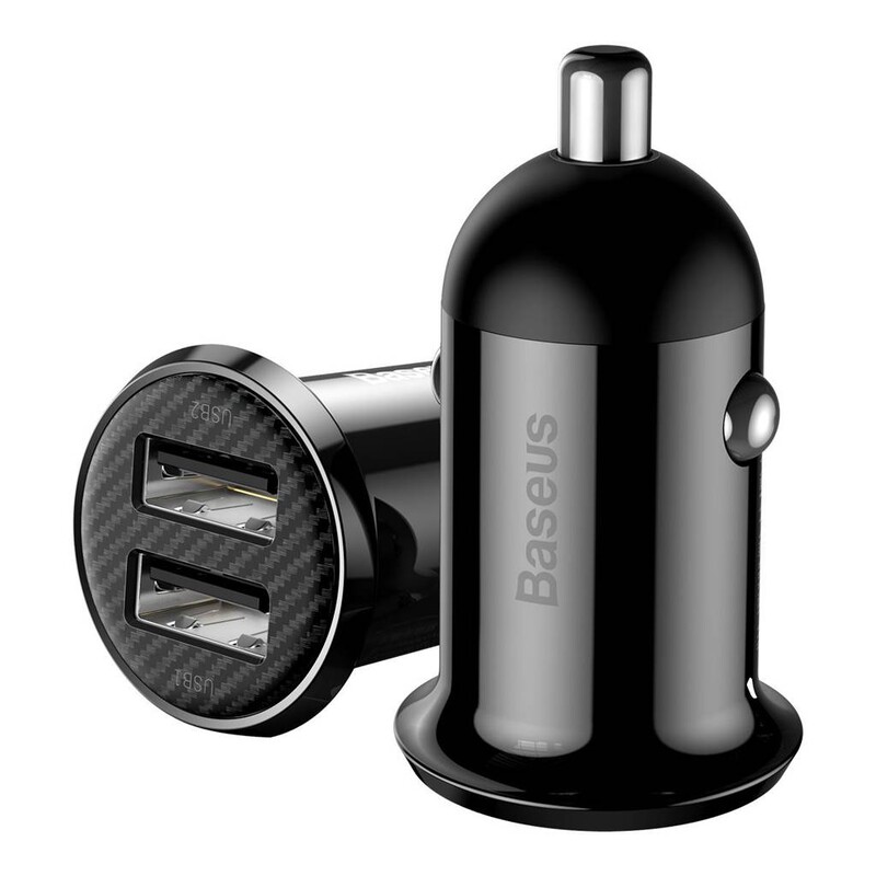 Автомобільний зарядний пристрій Baseus Grain Pro (2USB, 4.8A) Black (CCALLP-01)
