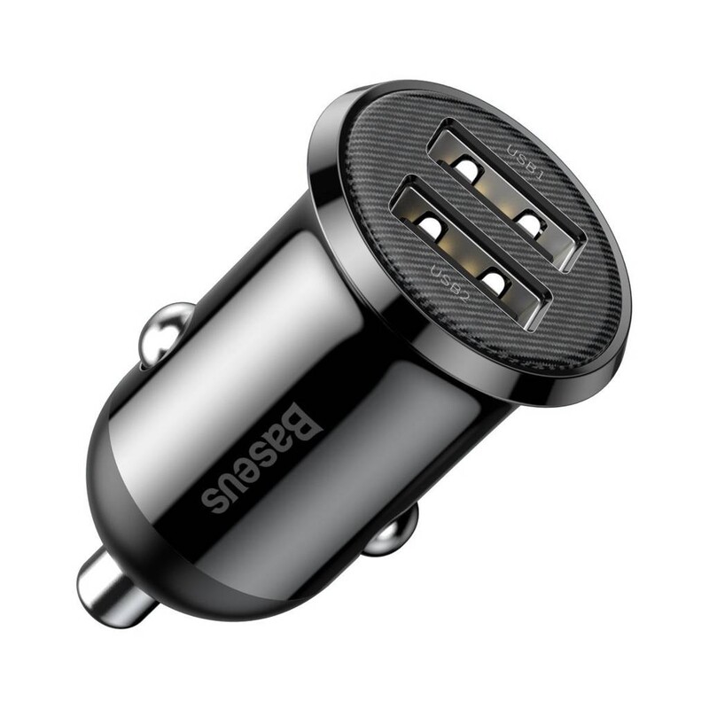 Автомобільний зарядний пристрій Baseus Grain Pro (2USB, 4.8A) Black (CCALLP-01)