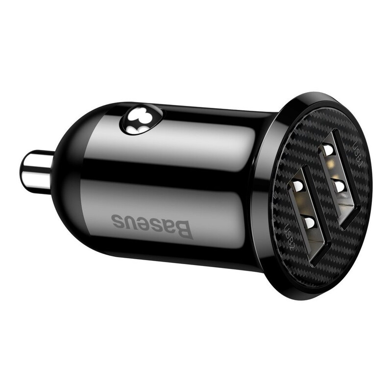 Автомобільний зарядний пристрій Baseus Grain Pro (2USB, 4.8A) Black (CCALLP-01)