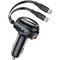 Фото - Автомобильное зарядное устройство Acefast B13 (2xUSB-C+USB-A) + кабель USB Type-C 2in1, 53W Black (6974316282921) | click.ua