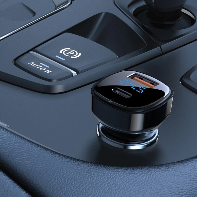 Автомобильное зарядное устройство Acefast B4 (USB-C + USB-A) 66W Black (6974316280392)