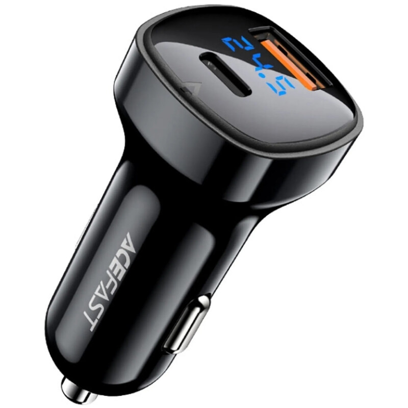 Автомобильное зарядное устройство Acefast B4 (USB-C + USB-A) 66W Black (6974316280392)