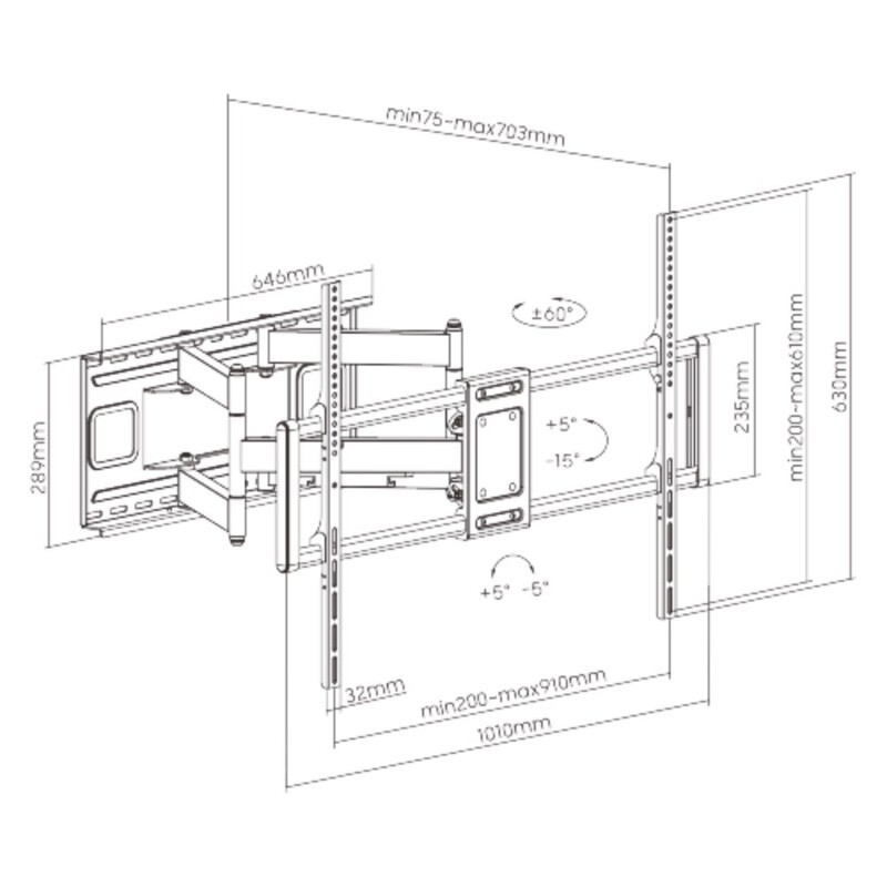 Кронштейн ITech PTRB-95 (VESA900х600)