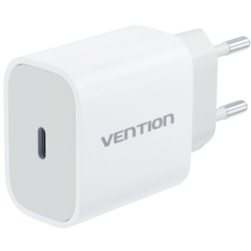 Мережевий зарядний пристрій Vention G17W0 20W USB-C White + кабель Lightning (G17W0-EU)