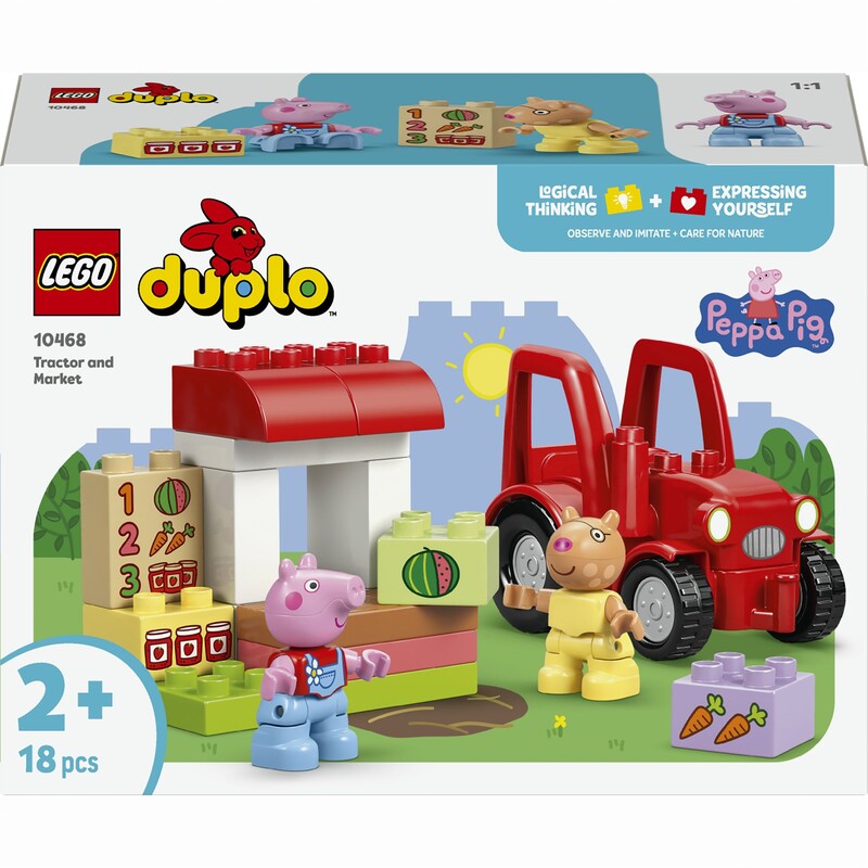 Конструктор LEGO Duplo Peppa Pig Трактор та ринок (10468)