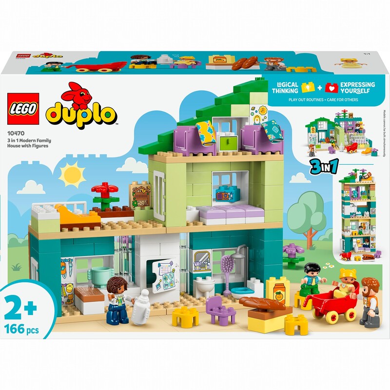 Конструктор LEGO Duplo Town Сучасний родинний будинок із фігурками (10470)