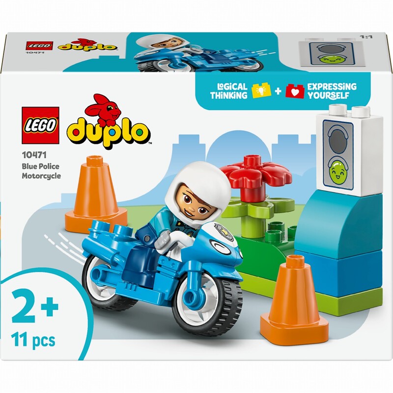 Конструктор LEGO Duplo Town Синій поліцейський мотоцикл (10471)
