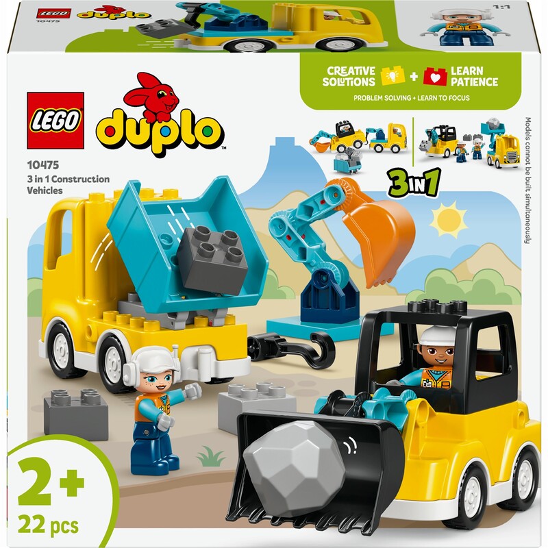 Конструктор LEGO Duplo Town 3-в-1 Будівельна техніка (10475)