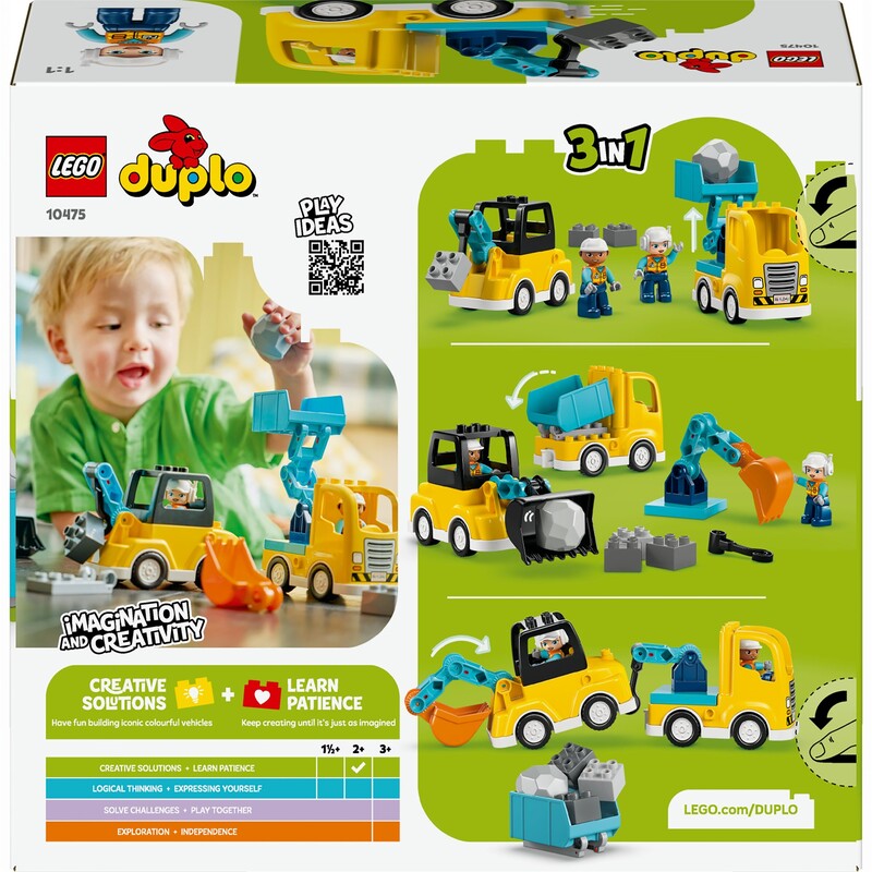 Конструктор LEGO Duplo Town 3-в-1 Будівельна техніка (10475)