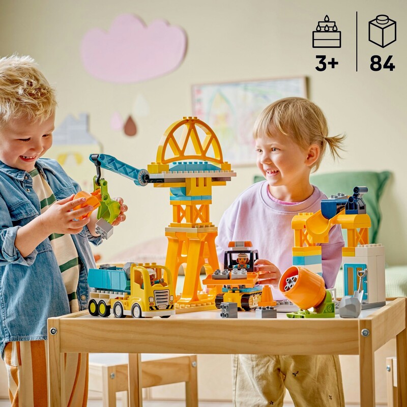 Конструктор LEGO Duplo Town 3-в-1 Будівельний майданчик та техніка (10476)