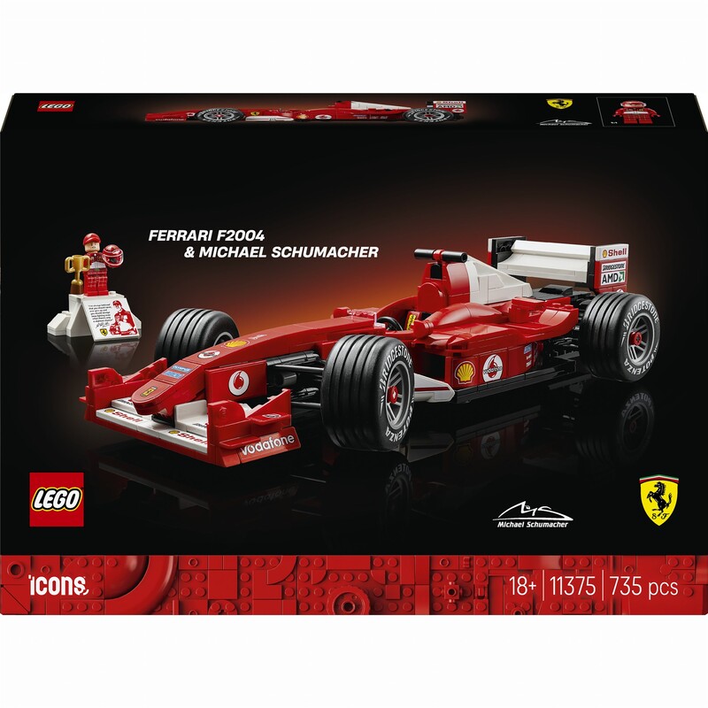 Конструктор LEGO Icons Ferrari F2004 та Michael Schumacher (11375)