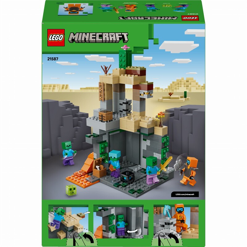 Конструктор LEGO Minecraft Підземелля зомбі (21587)