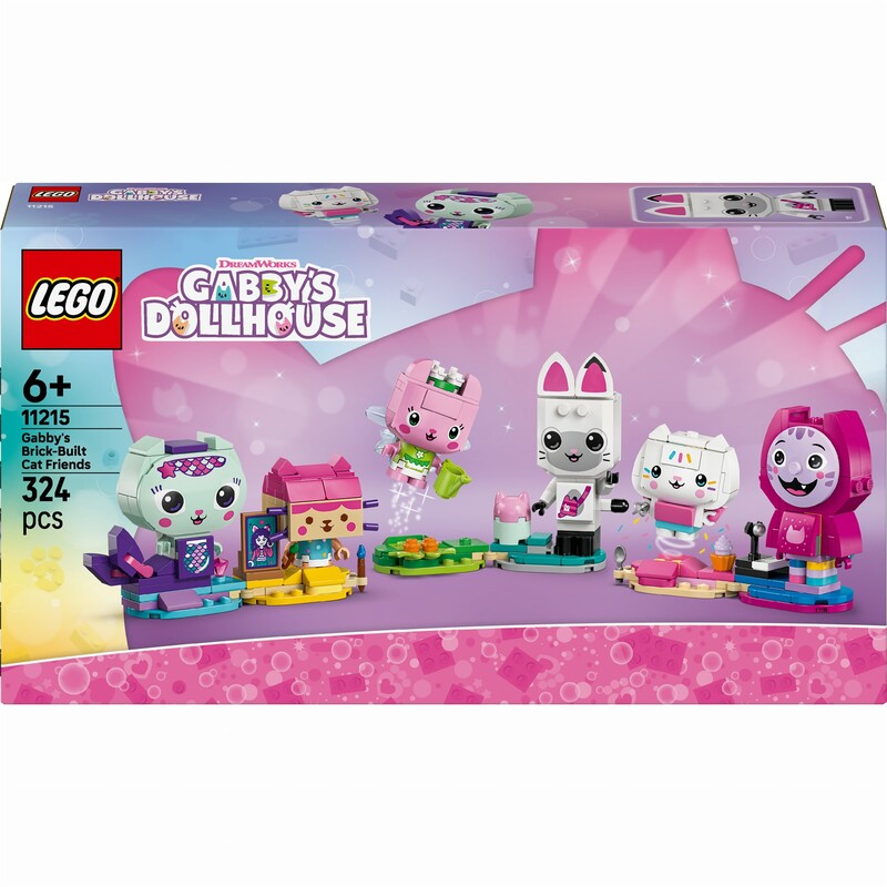 Конструктор LEGO Gabby`s Dollhouse Друзі-коти Ґаббі з кубиків (11215)